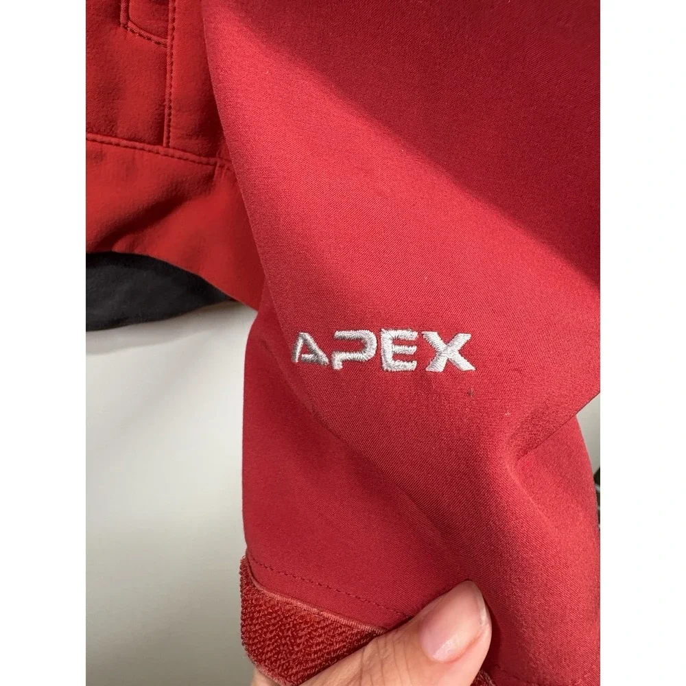 The North Face Apex Softshell Red Mens XXL Windproof Full‎ Zip Hiking Jacket